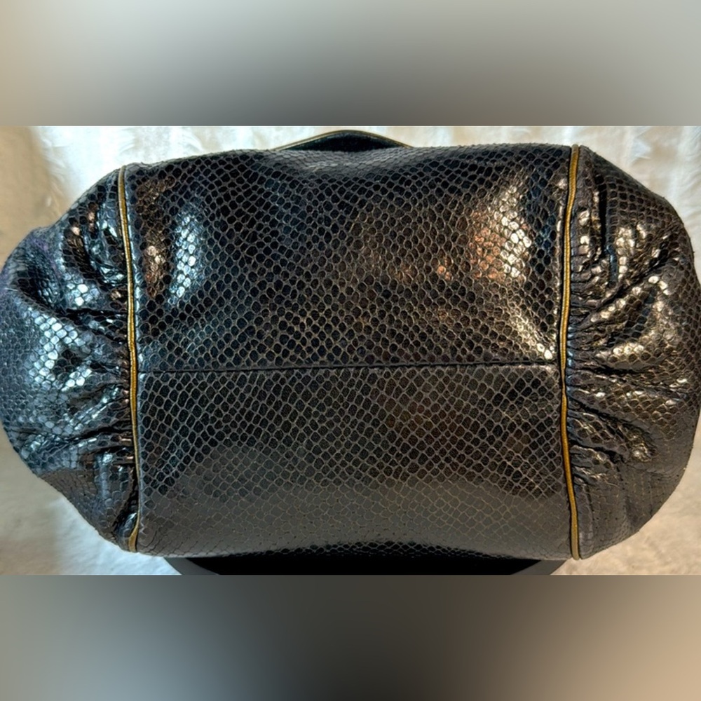 Sharif Vintage Made in USA Snakeskin Embossed Shoulder Bag - Picture 8 of 11